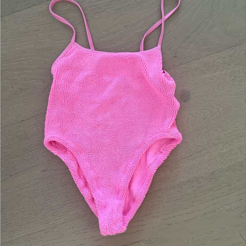 Skatie Bright Pink Textured Swimwear